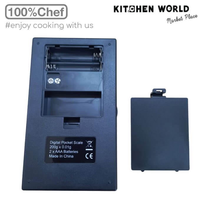 เครื่องชั่งวัตถุดิบขนาดพกพา 100% Chef 130/0001 เริ่มต้น 0.01 กรัม